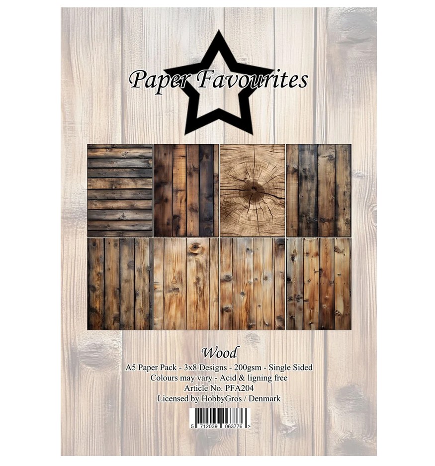 Paper Favourites Wood Pad A5