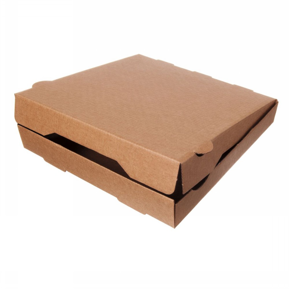 Pizzabox - braun - 20x20x4 cm - zum Schließen ins Bild klicken