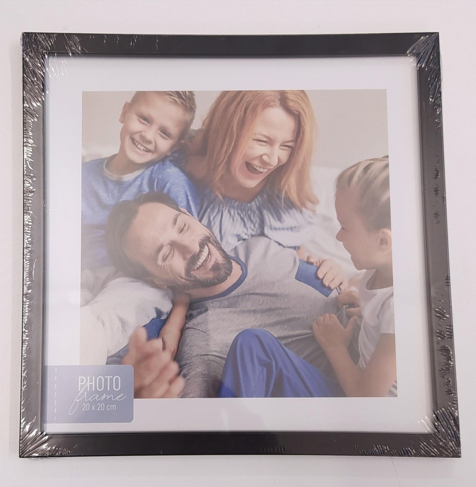 Fotorahmen 20x20 cm - schwarz mit Echtglas - zum Schließen ins Bild klicken