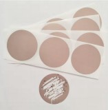 24 runde Rubbel- / Kratzaufkleber roségold 40mm