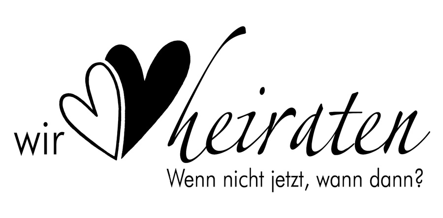 Holzstempel - Wir heiraten - wenn nicht jetzt, ... - zum Schließen ins Bild klicken