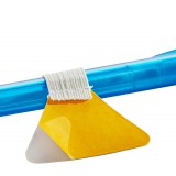 Stiftehalter weiß mit Schlaufe aus Flachgummi Stiftehalter weiß mit Schlaufe aus Flachgummi