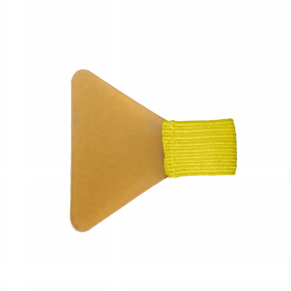 Stiftehalter gelb mit Schlaufe aus Flachgummi