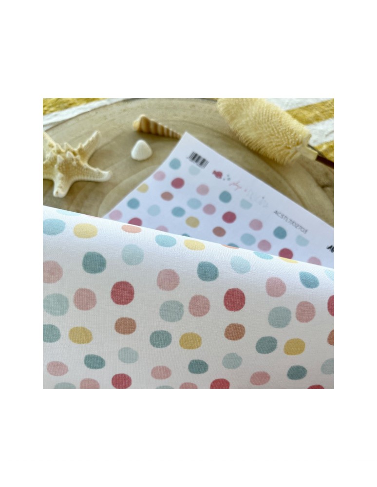 Summer dots binding fabric playa o piscina - zum Schließen ins Bild klicken