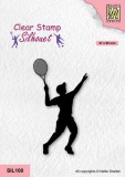 Nellies Choice Clearstempel - Tennis Player Silhou Nellies Choice Clearstempel - Tennis Player Silhou