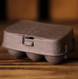 6er Wachteleier Schachtel Pappe - grey