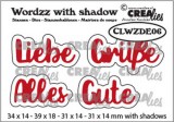 Crealies Wordzz with Shadow Alles Gute Crealies Wordzz with Shadow Alles Gute