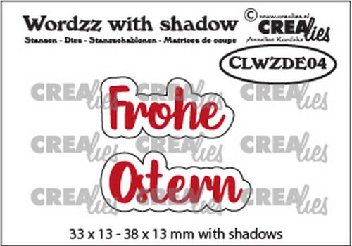 Crealies Wordzz with Shadow Frohe Ostern - zum Schließen ins Bild klicken