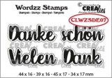 Crealies Clearstamp Wordzz Vielen Dank Crealies Clearstamp Wordzz Vielen Dank
