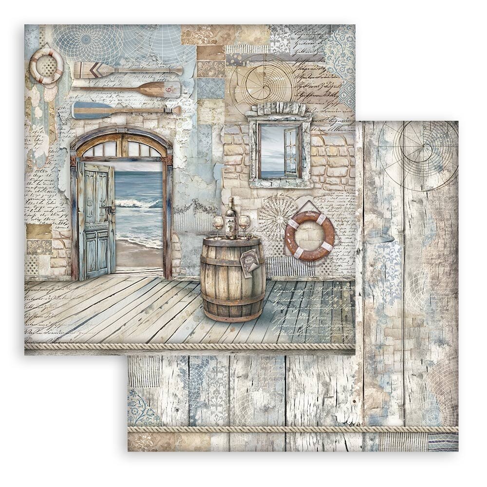 Silent Sea - Barrel 30,5x30,5 cm von Stamperia