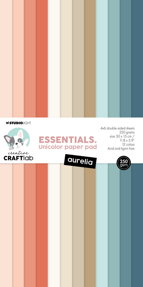 Aurelia Essentials Unicolor Paper Pad 15,2x30,5 - zum Schließen ins Bild klicken