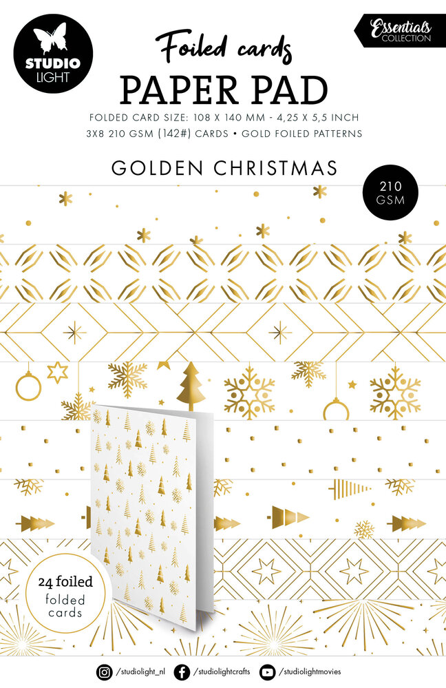 Studio Light Gold Christmas Essentials Cards