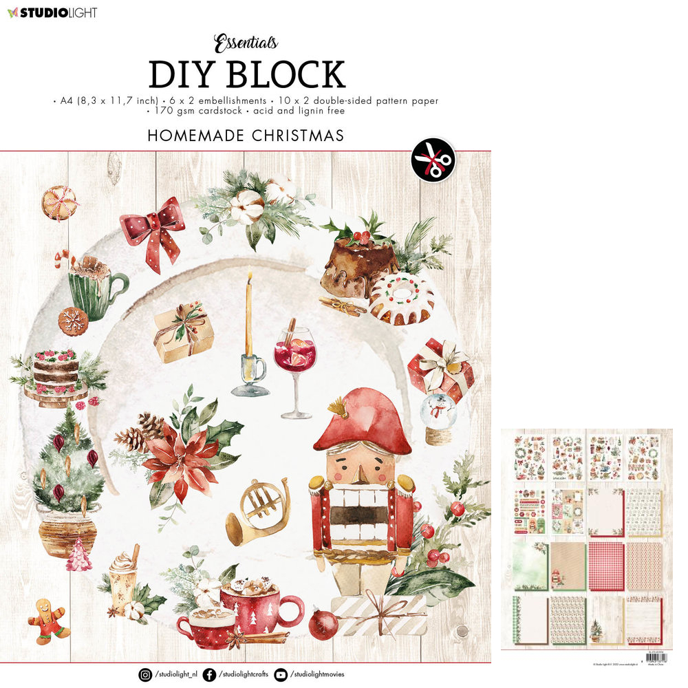 Studio Light DIY Block Homemade Christmas - zum Schließen ins Bild klicken