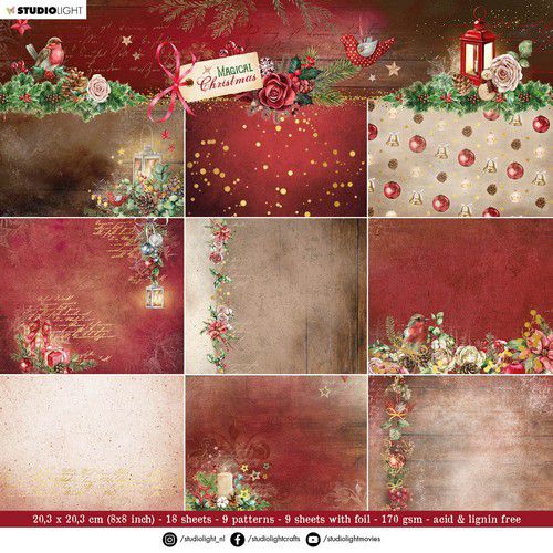 Studio Light Paper Pad Magical Christmas nr.102 - zum Schließen ins Bild klicken