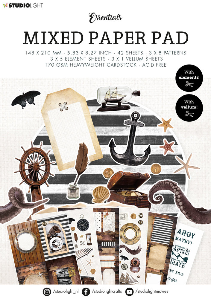 Studio Light Vintage Treasures Sea Essentials A5 M