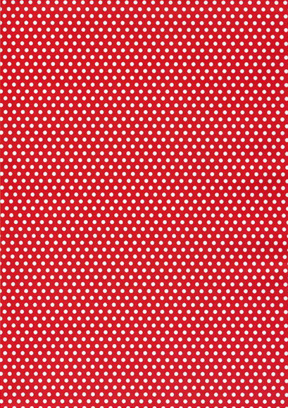 Stoffpapier - rot mit weissen Punkten