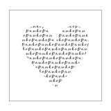 Prägeschablone - Text Danke 15 x 15 cm Prägeschablone - Text Danke 15 x 15 cm