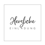 Prägeschablone - Herzliche Einladung