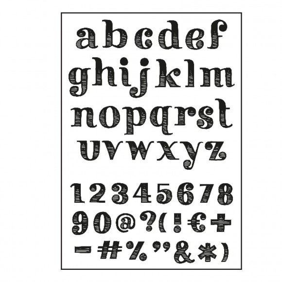 Paperfuel Clear Stamps - Alphabet get them stripes