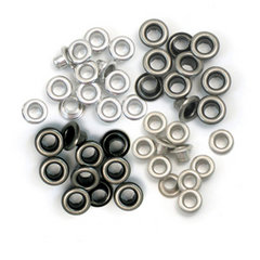 Standard Eyelets - cool metal - 60 Stück