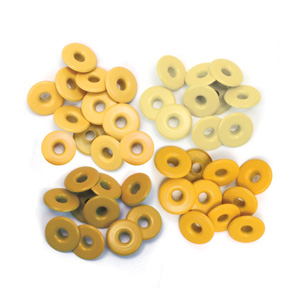 Wide Eyelets - yellow - 40 Stück - zum Schließen ins Bild klicken