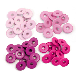 Wide Eyelets - pink - 40 Stück